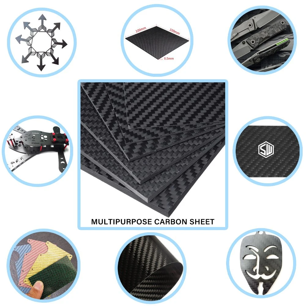 Fire Resistant Kev Lar Tow Carbon Fiber Cloth Sheet