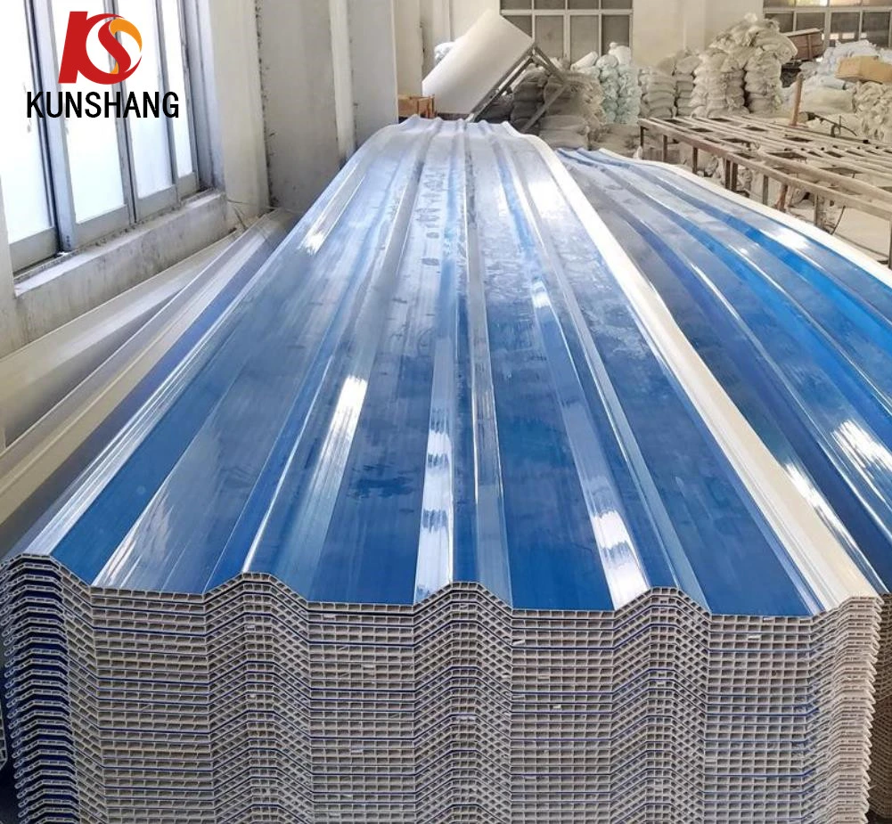 Heat Insulation UPVC Hollow Corrugated Roof Sheet/Tile