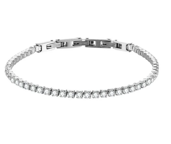 Wholesale/Supplier 3mm Ice out Cubic Zircon Stainless Steel Tennis Bracelet