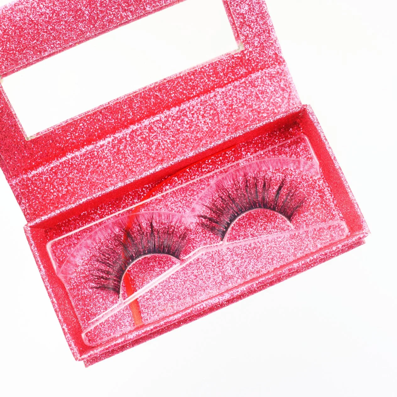 2023 Vente chaude d'extensions de cils en fausse fourrure 3D ODM OEM 5D Regard de chat naturel de poupée Barbie Faux cils en vison avec bande transparente Ventilateurs de volume préfabriqués avec boîte personnalisée.