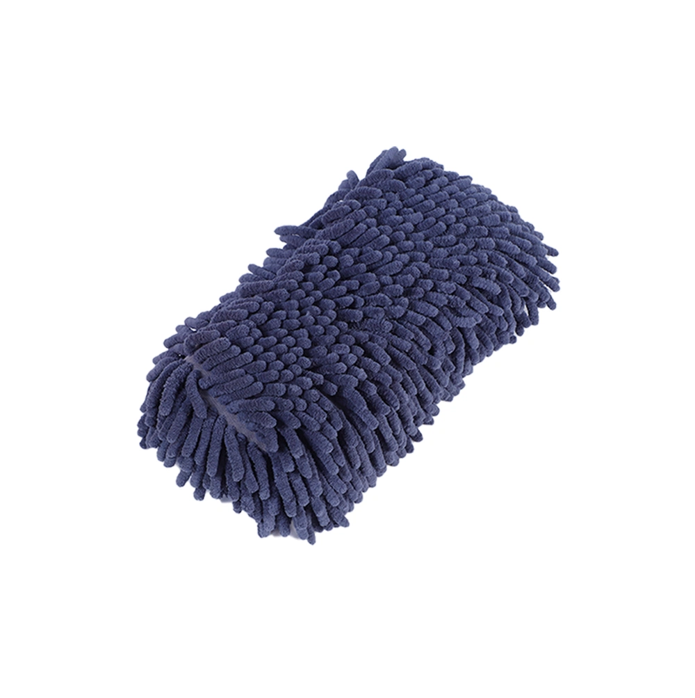 Hot Selling Microfiber Chenille Car Wash Clean Sponge Cleaning Brush Pad with Elastic Band