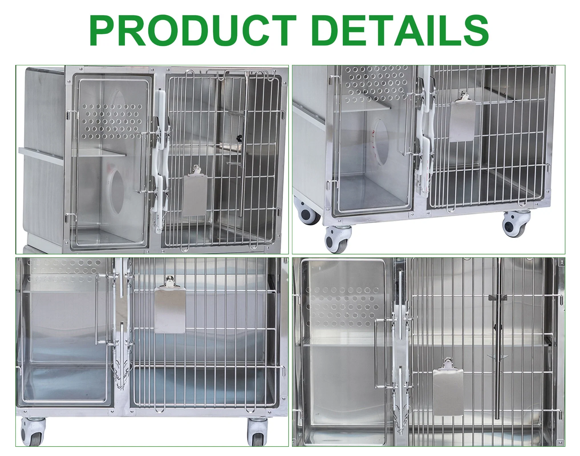 En-V006 Hot la venta de jaulas para mascotas criadero de perros para la clínica veterinaria jaulas de acero inoxidable Precio