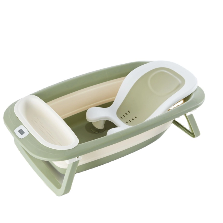 Temperature Display Baby Folding Bathtub with Large Space Baby Bathroom Bathtub