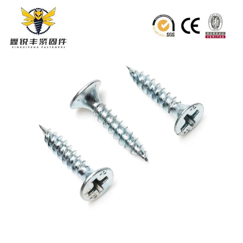 White Galvanized Bugle Head Philip Drive Fine or Coarse Thread for Gypsum Board Use Drywall Screw