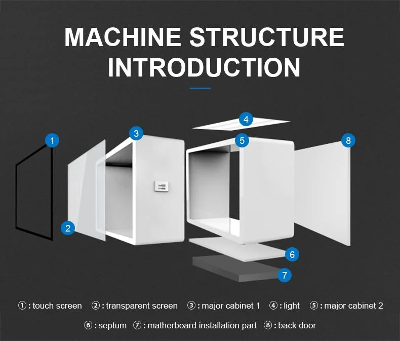 شاشة LCD شفافة مزودة بشاشة لمس يمكن رؤية ما يتم عبر منفذ USB أو شبكة WiFi Media Player Digital Signage Box