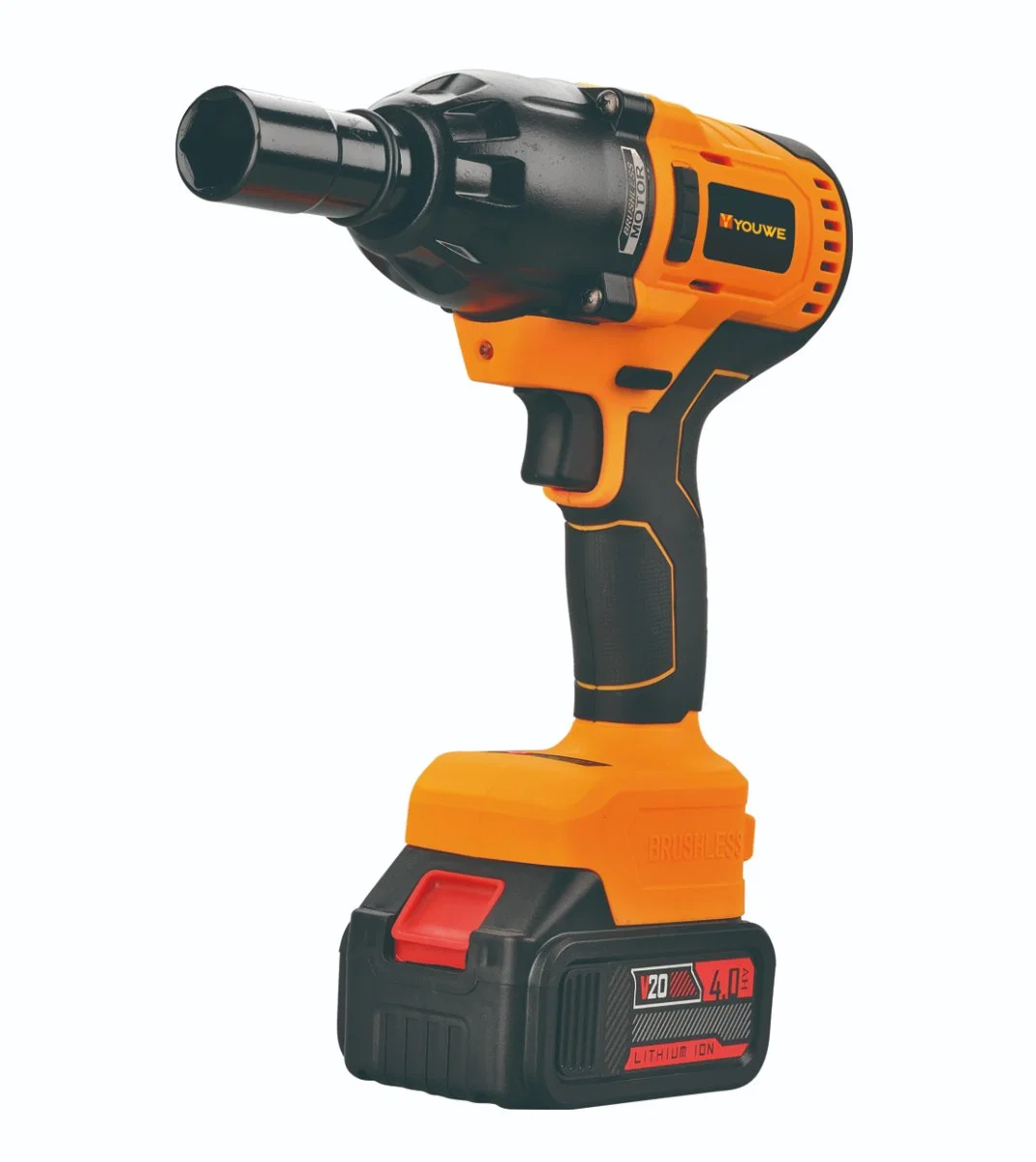 Yw High Torque 500n Middle Grade Industrial Cordless Wrench with Two Recharger Batteries