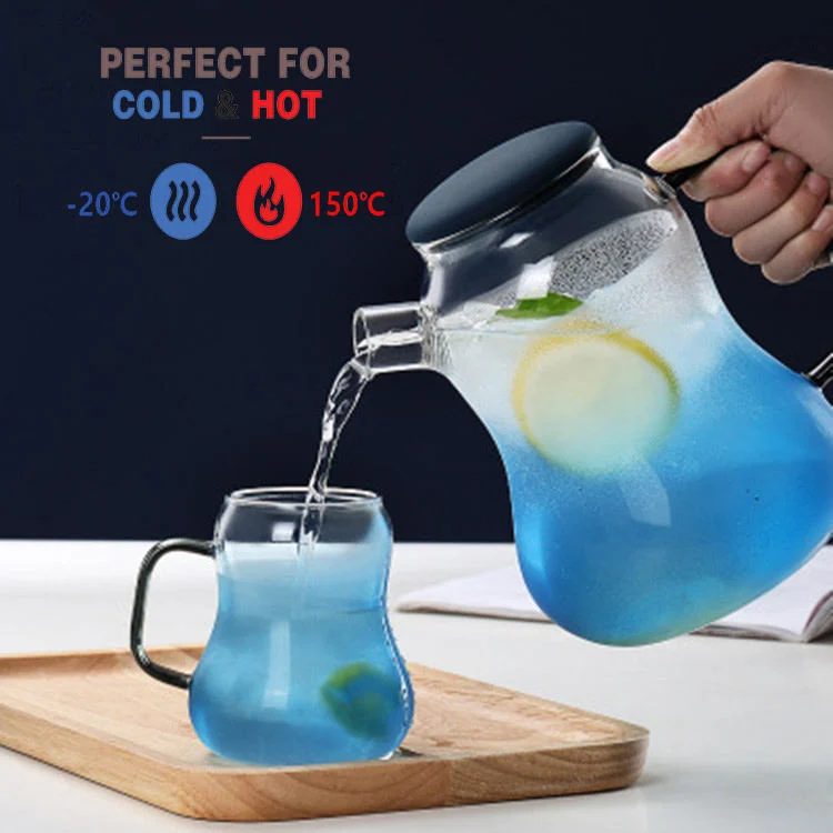 Nouveau Style chaud / froid verseuse en verre de l'eau Pitcher Pots d'eau et les bouilloires haut verre borosilicaté, verre borosilicaté All-Season l'appui