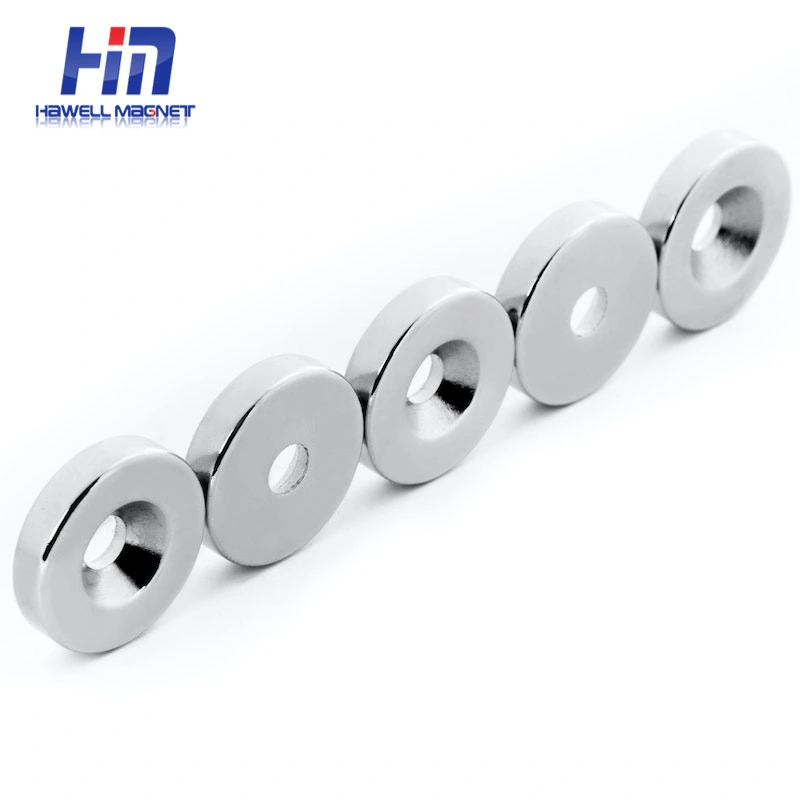 Small Magnets Round N35 N52 Round with Hole Countersunk Neodymium Magnet