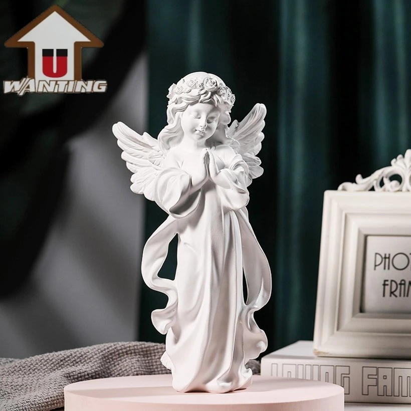 Angel Figurine Home Decor Christmas Gift Garden Sculpture Resin Statue Wedding Decoration