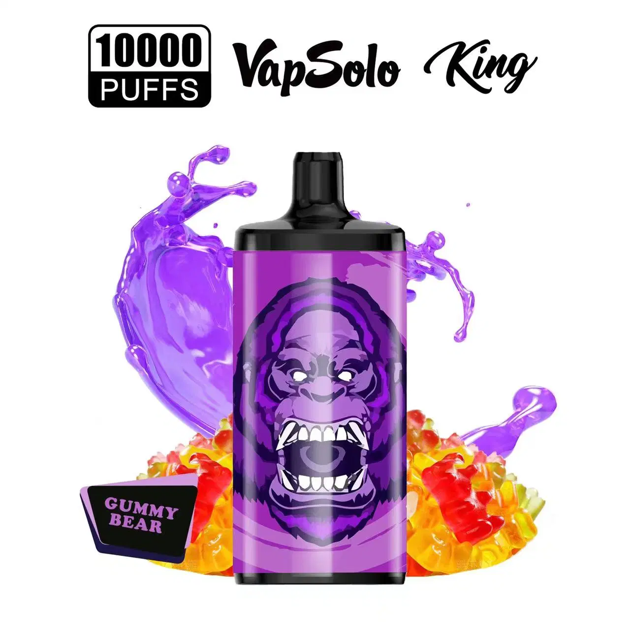 Trending Product Vapsolo King 10000 Puffs 2 LED Light Mesh Coil Wain Vape Wholesale/Supplier Crystal Vape Pen