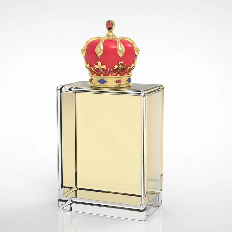 Bouchon de bouteille de parfum en verre en forme de couronne en gros de luxe Fabrication de capuchon de parfum en Zamac personnalisé acceptée.