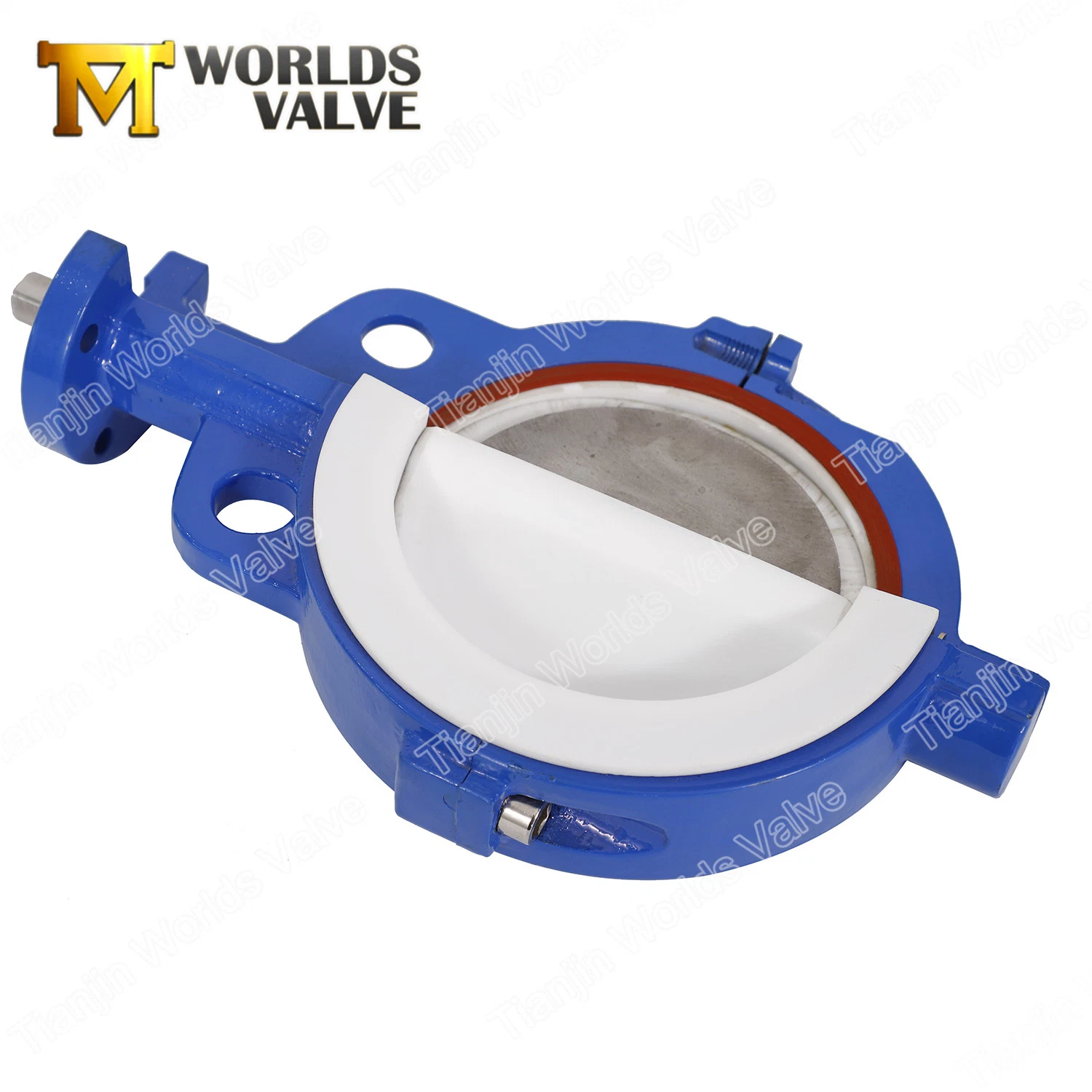 Full PTFE PFA Coated Wafer Butterfly Valve