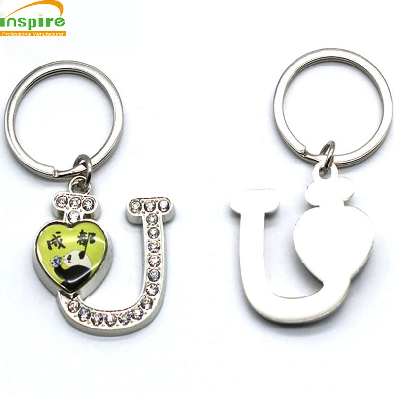 Custom Wholesale/Supplier Souvenir Promotional Gift Free Samples Metal Letter Key Chians