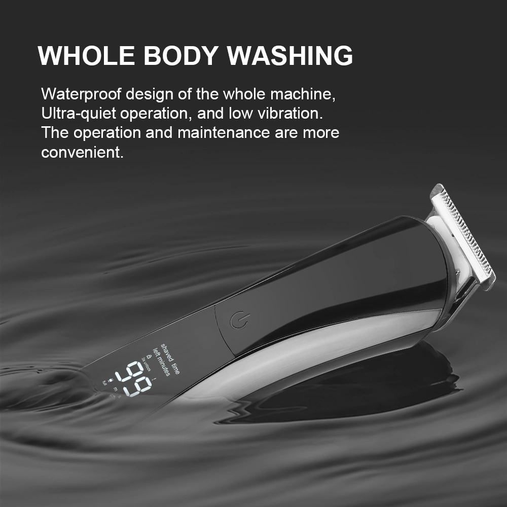 Lilipro 6 in 1 Rechargeable Hair Trimmer Moveable Limited Comb ABS Black Cutting Kit Beard Shaver Barbershop Clippers for Men