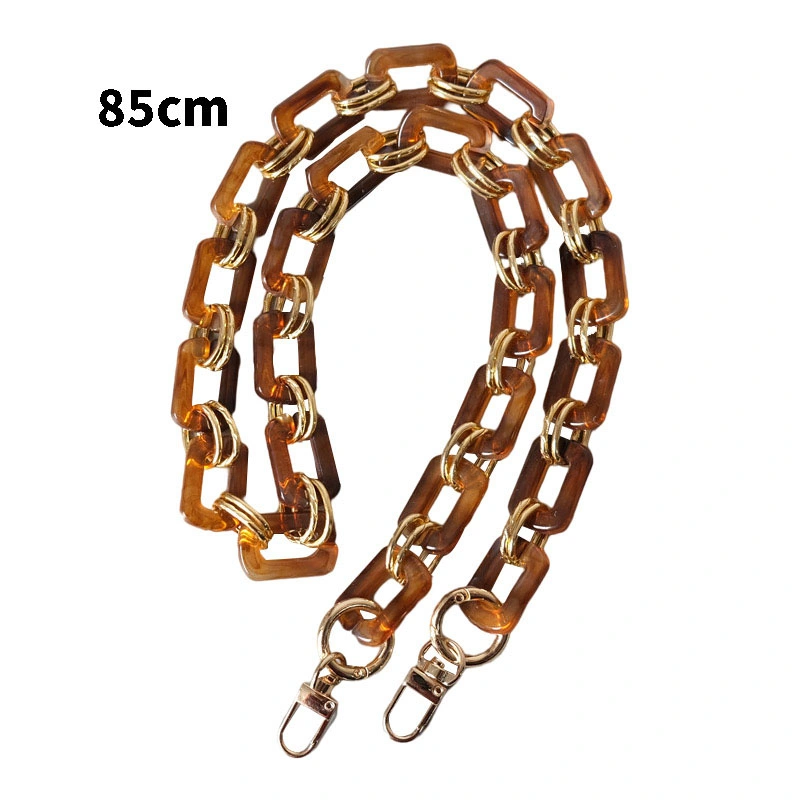 Multi Color Acrylic Plastic Link Acetate Chain Row Chain Accessory Women Bag Chain