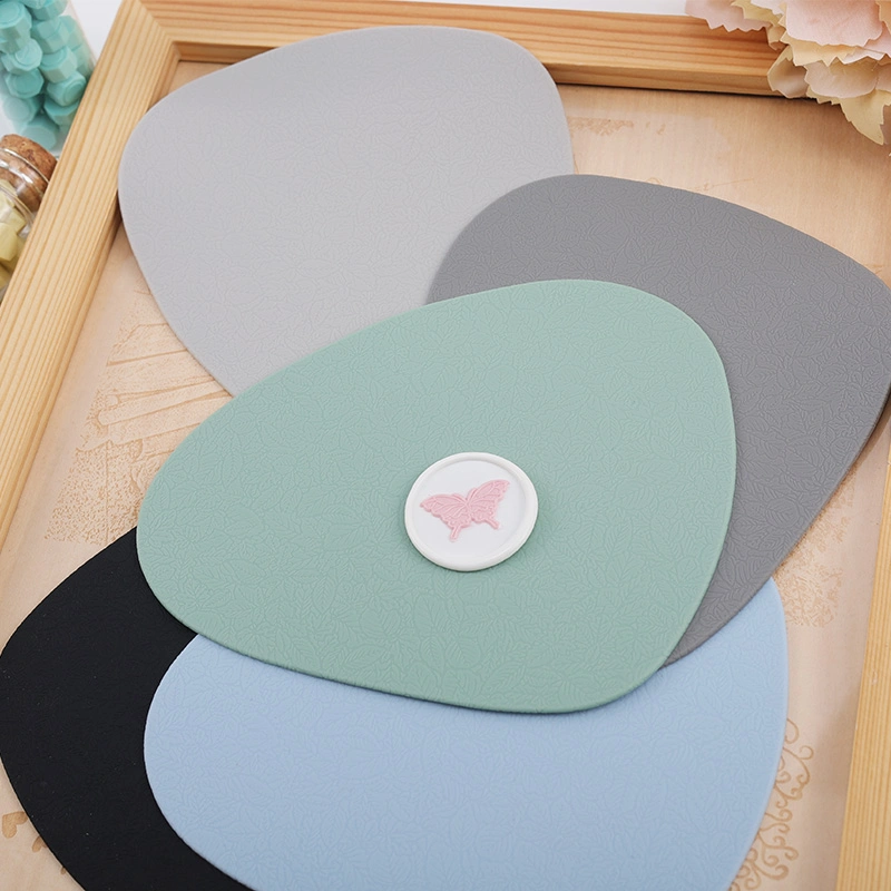 Sealing Wax Insulation Mat Irregular Double-Sided Leather Coaster