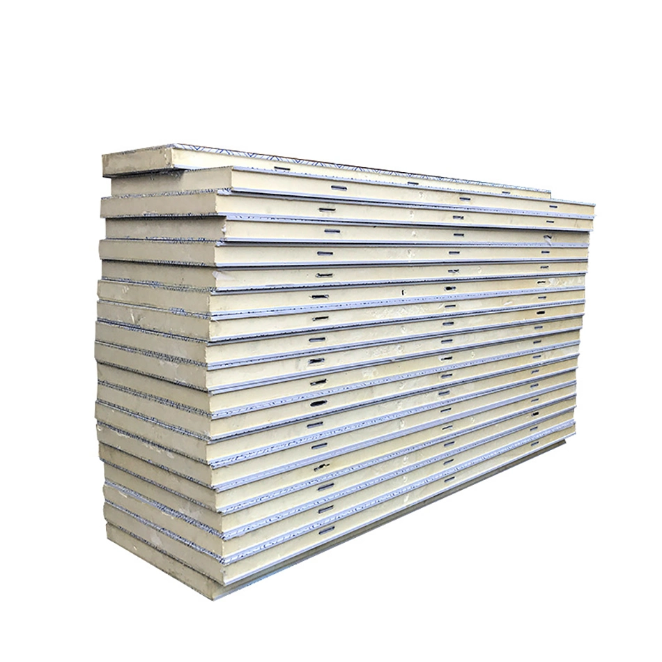 Precio barato PU PIR Sandwich Panel aislamiento térmico Junta de poliuretano Para sala de almacenamiento de frío