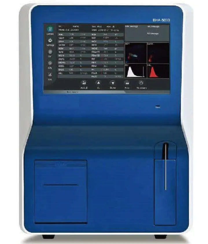 Analisador de Hematologia Automática Getein BHA-5000 5 Parte Diff Hemograma projetado para uso clínico in vitro e a análise de partículas para o Hospital