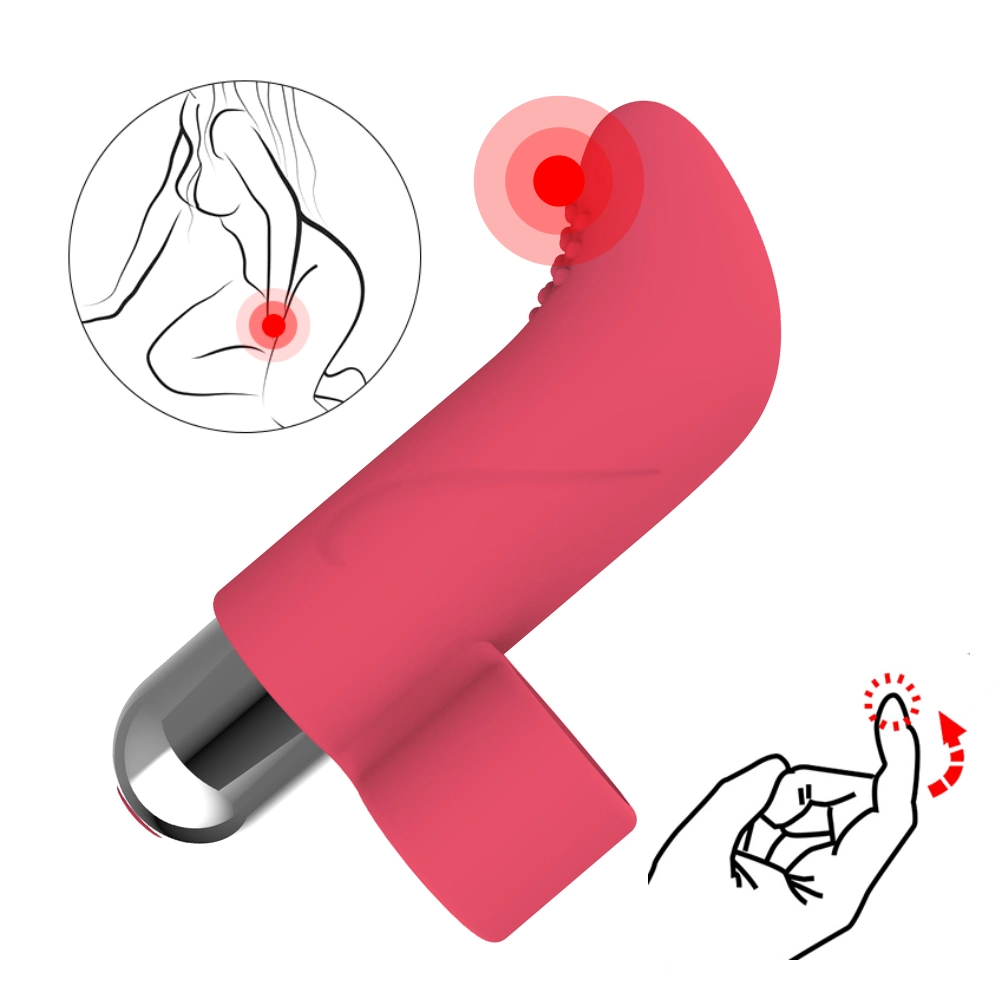 Vibrador de silicona recargable USB de alta calidad Vibrador de dedo G-Spot Vibración para las mujeres