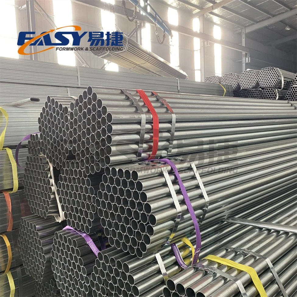 Easy 5% off Scaffolding 1/2"-24" BS1139 British Steel Scaffold Black Round/Hollow Section Tube Prices Hot DIP Galvanized Metal Gi Pipes Scaffolding Tube