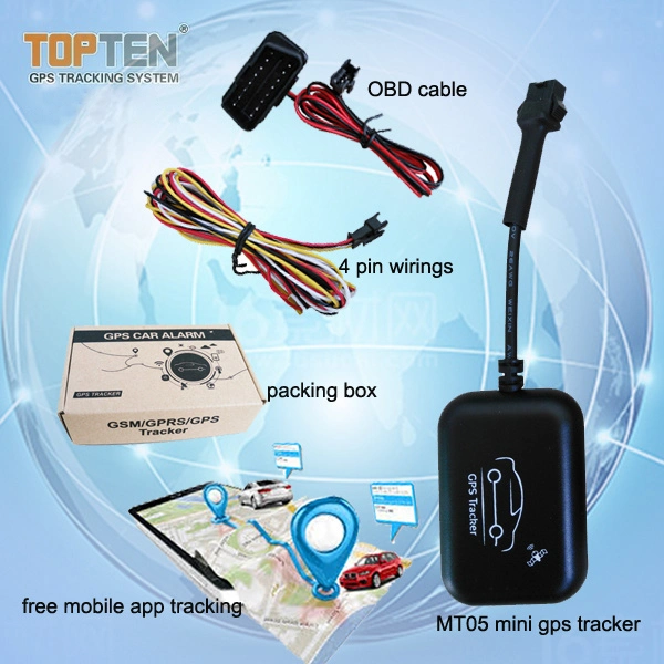 Le GPS tracker Mt05-WY GPS pour dispositif de repérage de véhicule de moto de voiture avec 1 an Gratuit Logiciel de suivi et application Android