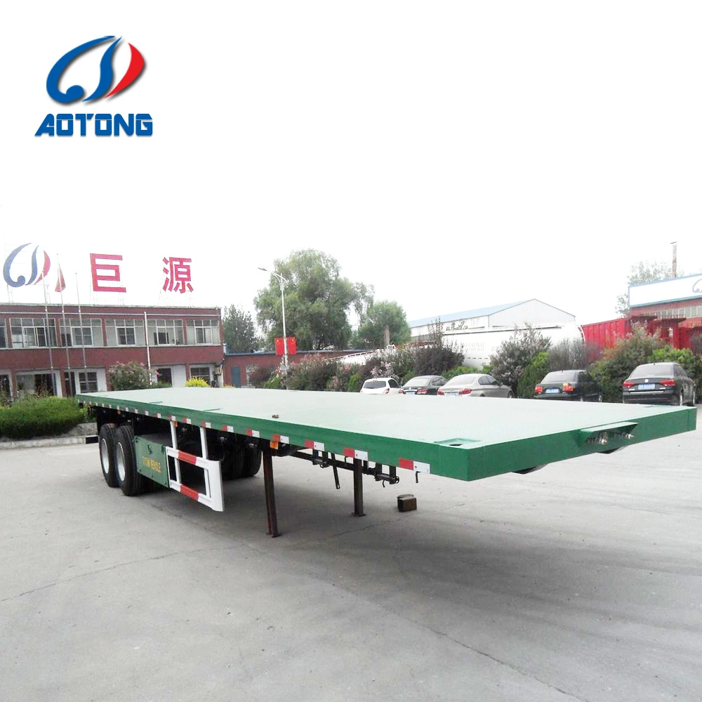 2 Axles Flatbed Container Semi Trailer for Sale