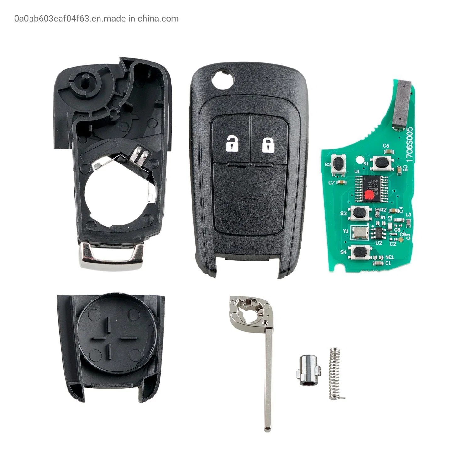 2 Buttons 433 MHZ Blade Flip Folding Key Fob Car Remote Key For 2011-2014 Chevrolet Aveo Cruze Orlando Malibu Impala FCC ID:OHT01060512