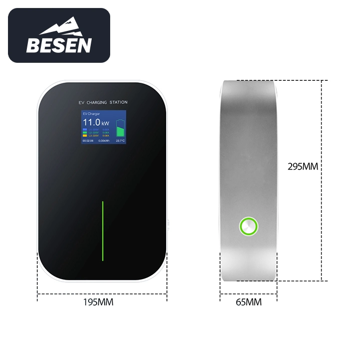 Fabricant de balais IP66 380V 11kw Point de chargeur EV Certification CE TUV RoHS Station de recharge de voiture électrique de type 2 IEC 62196 pour les utilisateurs domestiques.