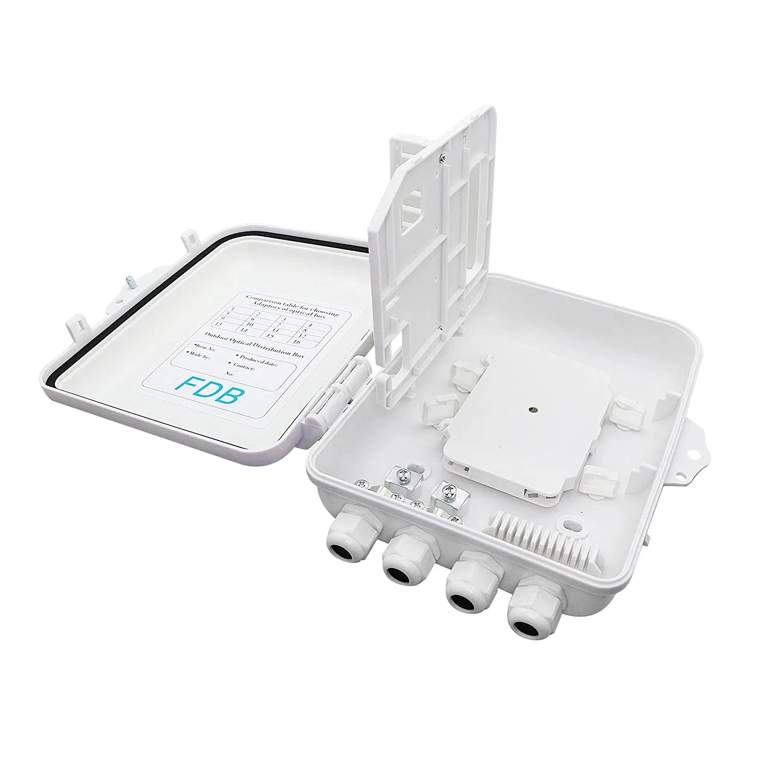 Fo Drop Fiber Optical Distribution Box with Sc Connector and PLC Splitter for FTTH Nap/CTO Box Metal (SPCC) ADSS Cable 12 24