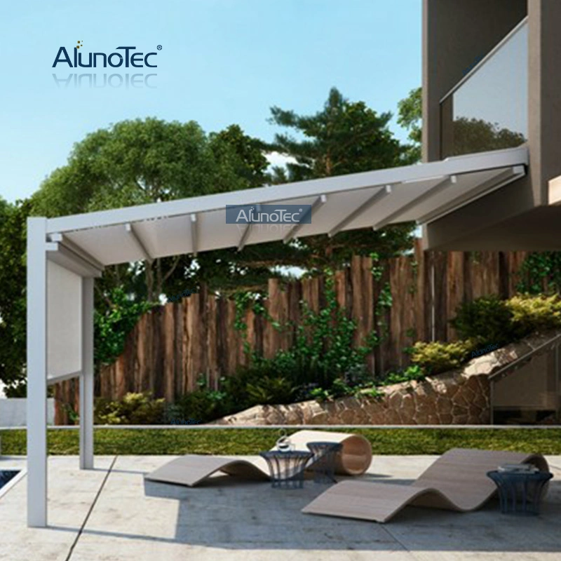 AlunoTec Heißer Verkauf Terrasse Schatten motorisierte Retractable Markisen Garten Markisen