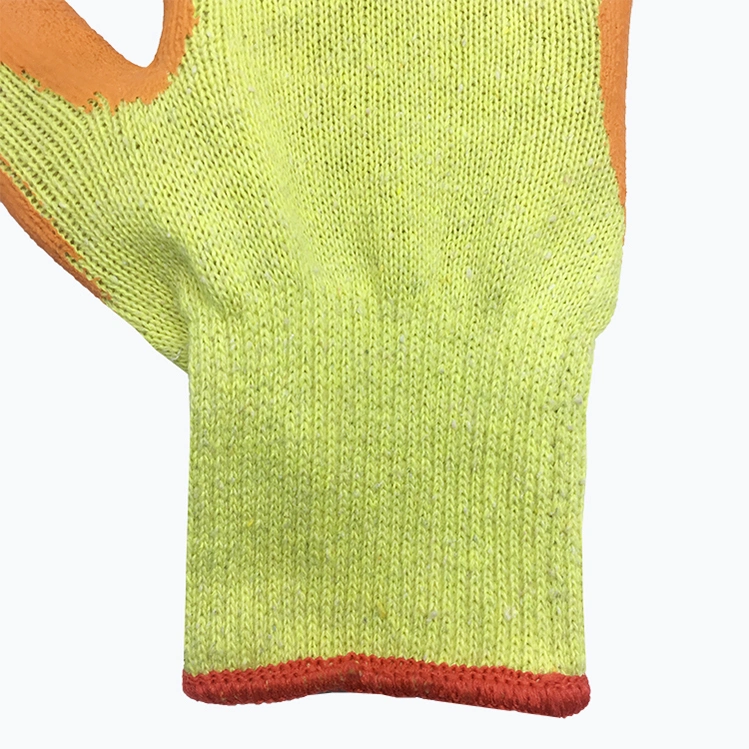 Good Price Poiycotton Knitted Liner Crinkle Latex Coated Work Safety Gloves