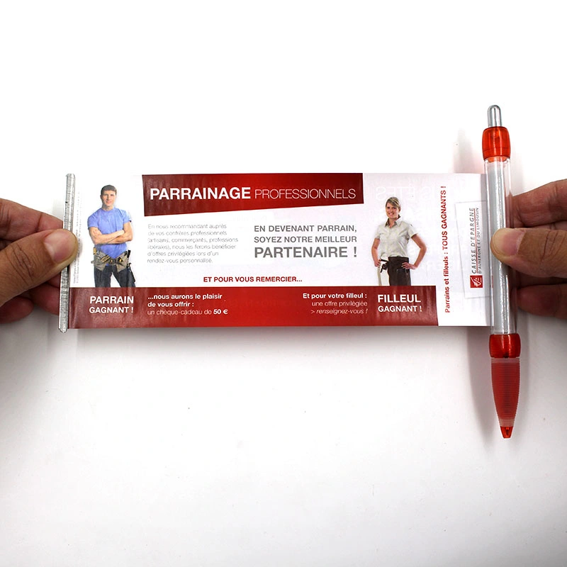 Plastic Printed Flyer Pen Promotional Gift Banner Pen Advertising Ballpoint Pen