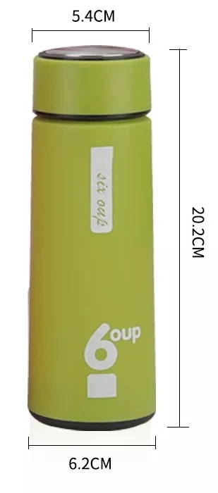 450ml filtro de doble pared reutilizable ecológico de botella de té reutilizable Botella de agua de vidrio con alto contenido de borosilicato