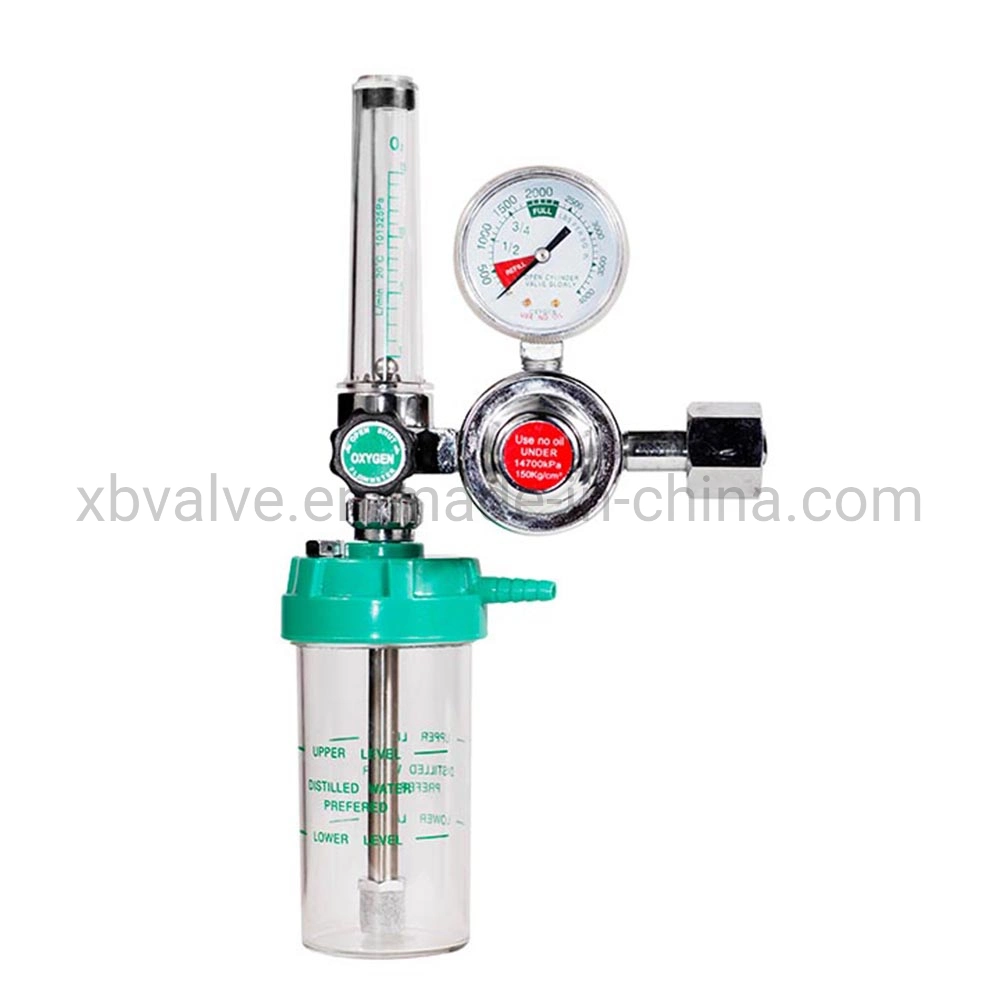 Medidor de flujo de gas rosca externa Regulador de presión de oxígeno Inhalador tipo boya Absorbedor del caudalímetro