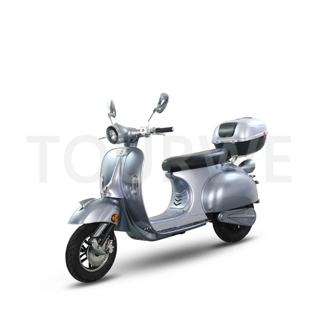 Lady Style Classic Vespa EEC 72V40ah Removable Lithium Battery Electric Scooter Big Wheel Hydraulic Brake 3000W Motor