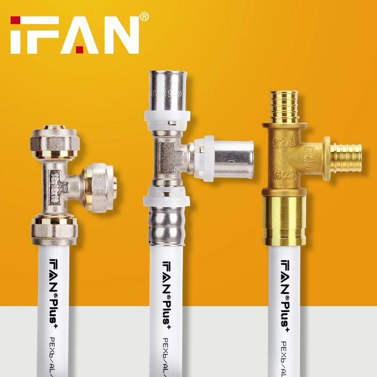 Ifan Wholesale/Supplier Pn25 Water Supply Pex Press Sliding Connectors Silver Brass Compression Fitting