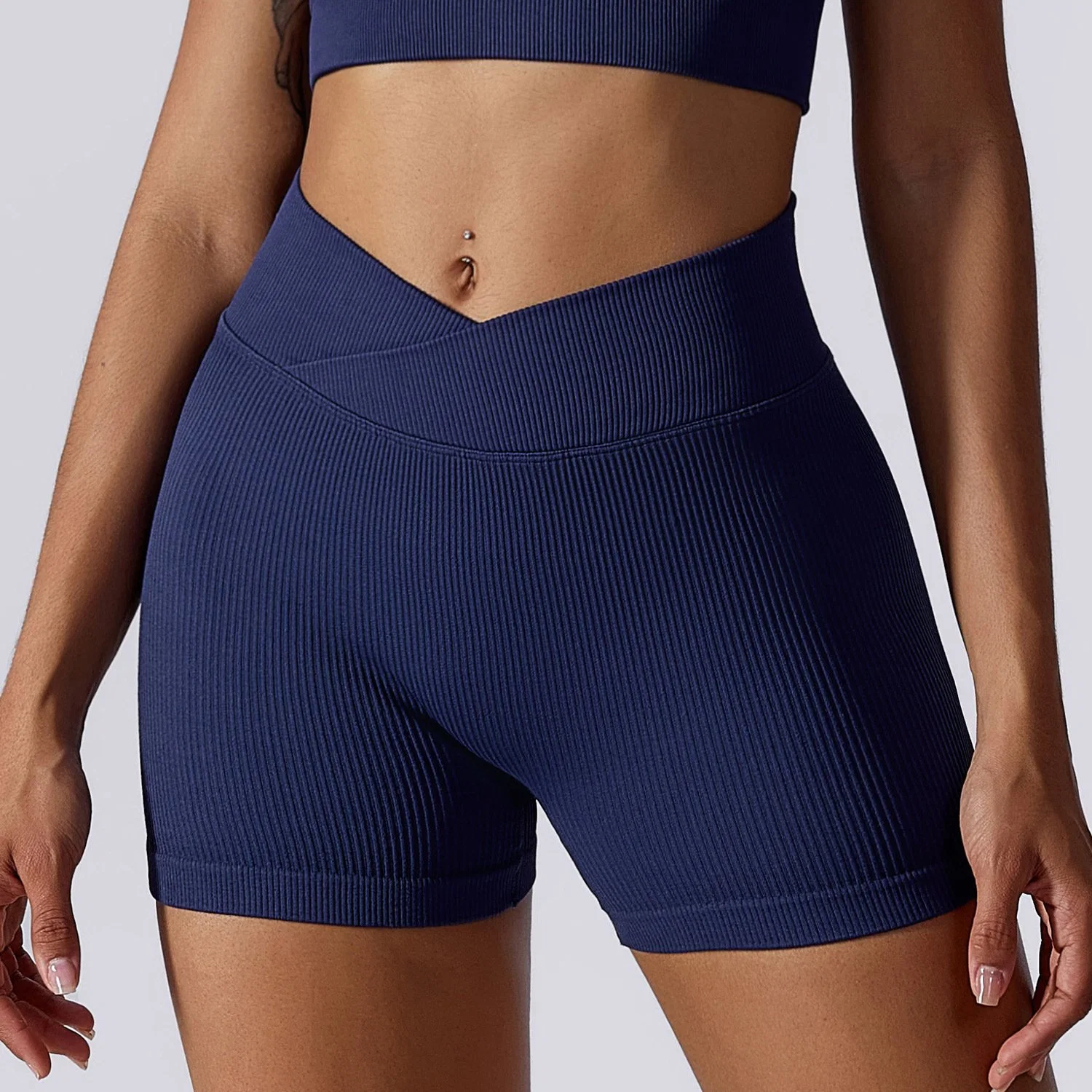 Seamless High-Waisted Yoga Shorts Hip-Lifting Fitness Running Pants Outdoor Cycling Women Sportswear