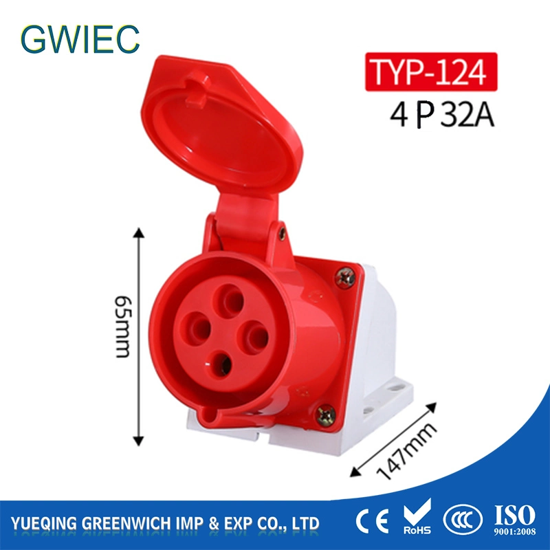 230V Industrial Electrical Gwiec Plug Male Female 32AMP Socket with Low Price