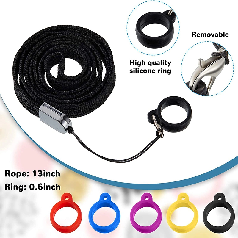 Wholesale/Supplier Cheap Adjustable USB Neck Lanyard Keychain for Pen Phone ID Badge with Rubber Ring