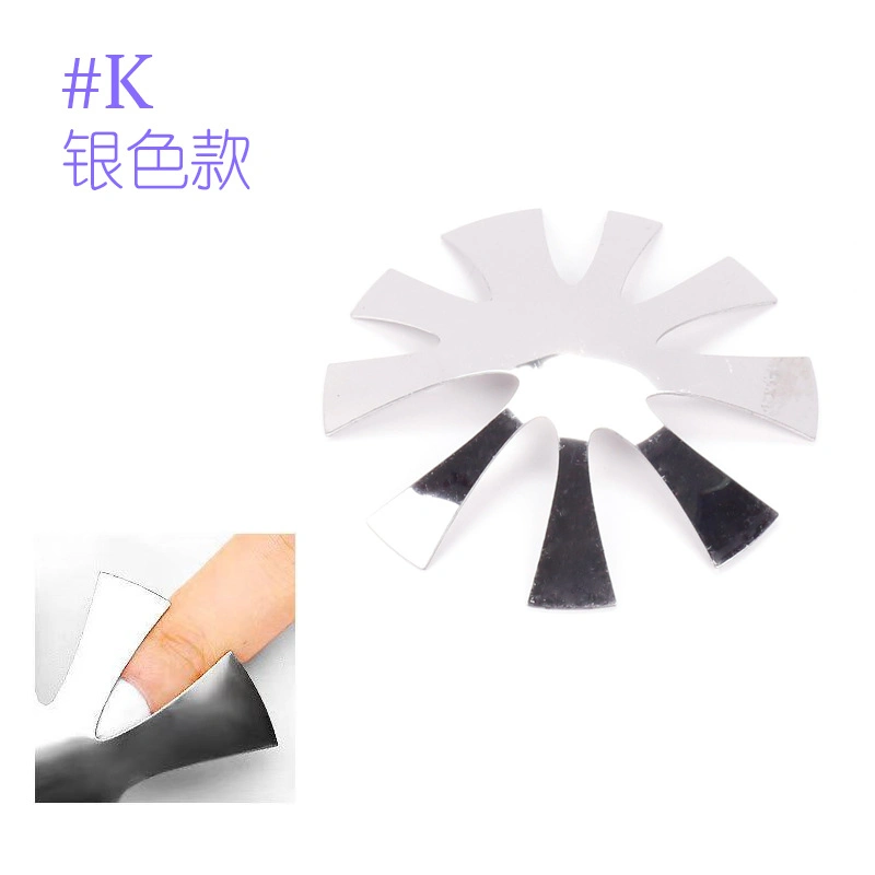 French Smile Line Cutter Nail Trimmer Stainless Steel Line Edge Trimmer Templates for DIY Plate Module Gel Cutter Tool