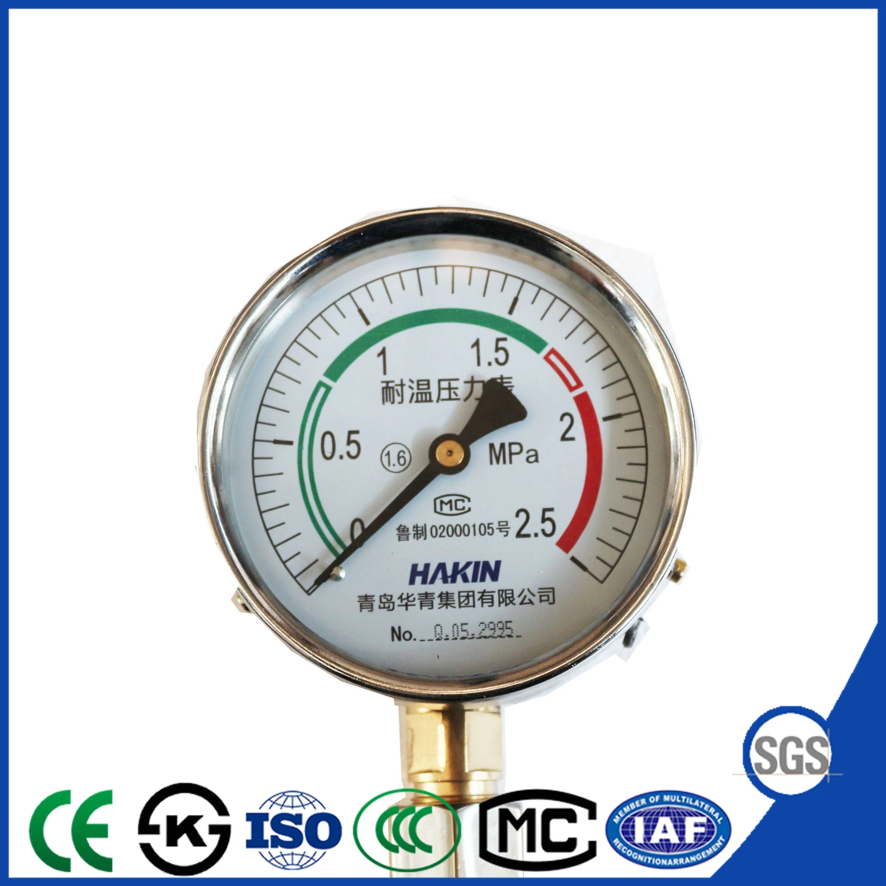 Novel Design 150mm Heat Resistant Pressure Gauge with Stainless Steel Measuring Instruments