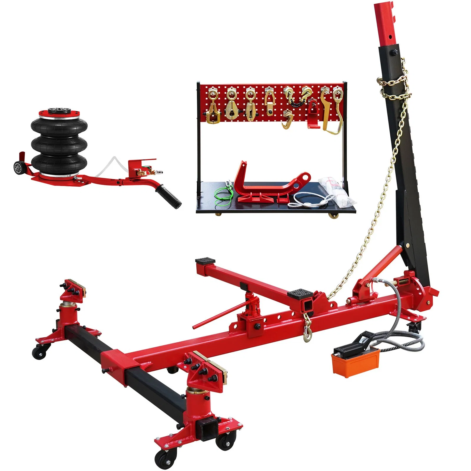 Auto Body Frame Machine Pulling Jack Portable Car Collision Bench