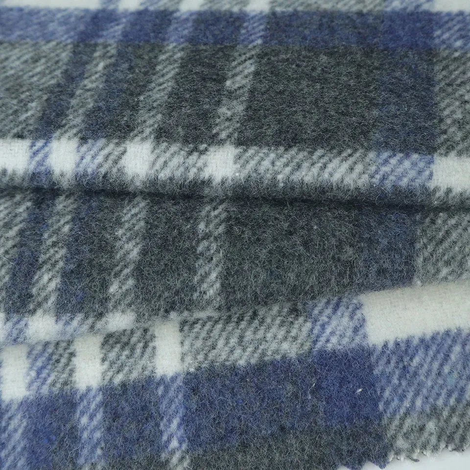 Wholesale/Supplier Fabric Clothing Tissue Flannel Fabrics Textile Poly Woven Wool Knit Tweed Brush Fabric for Garment