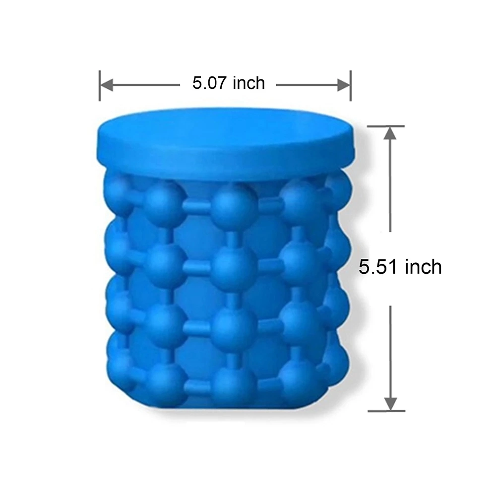 Logo personnalisé grand Icebucket Silicone Portable Icebucket de refroidissement du refroidisseur de bière au congélateur Bar Vin de glace avec couvercle de stockage