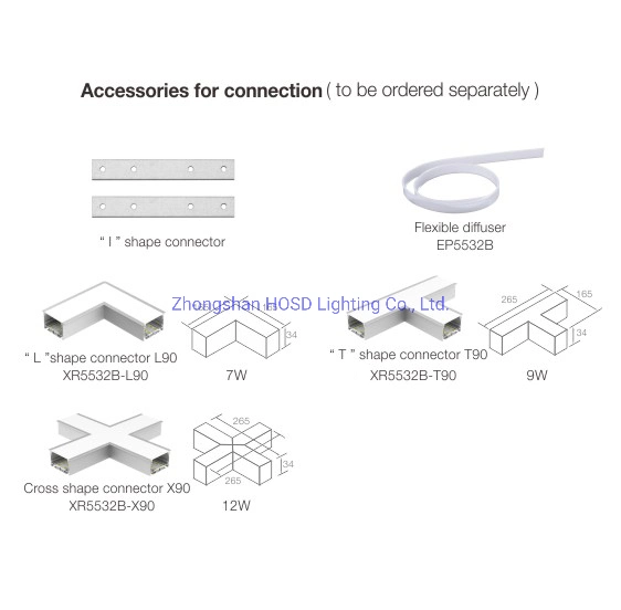 15W Recessed Linkable Facade DOT Free Strip Down Panel LED Linear Light for Linear Lighting Fixtures