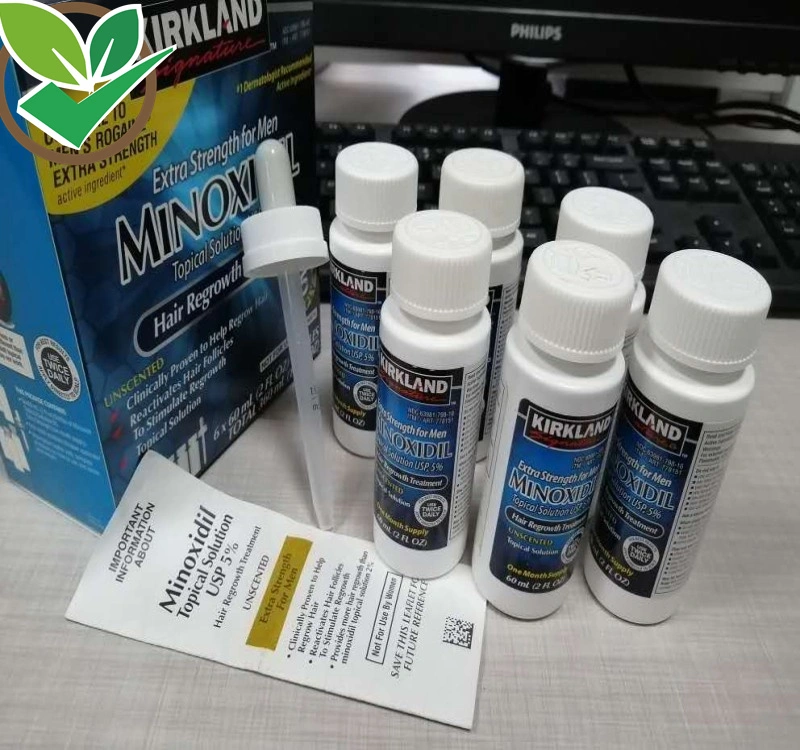 Solução de Minoxidil Kirkland 5% Anti Queda de Cabelo CAS 38304-91-5 Óleo de Crescimento Capilar