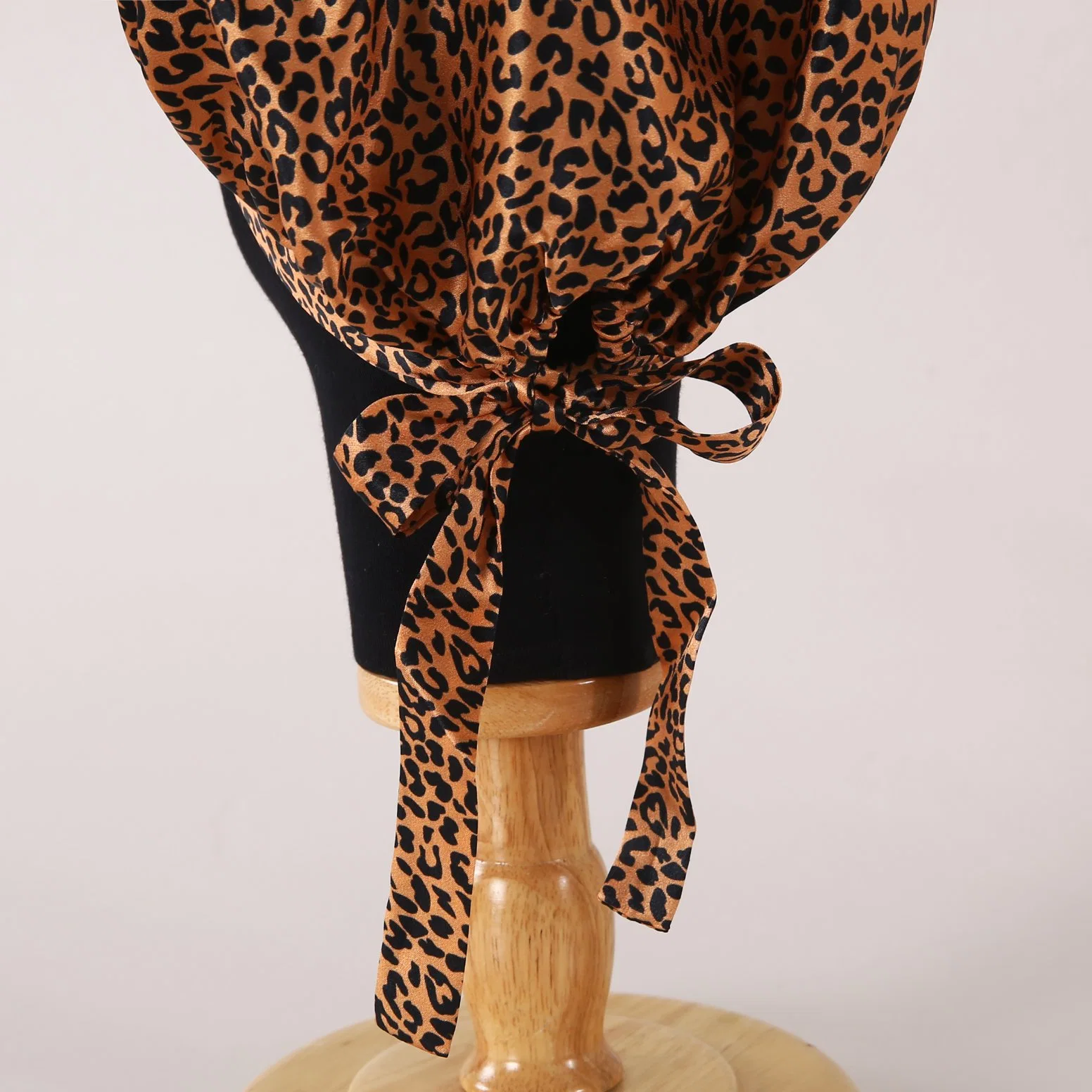 Seda Cabello Bonnet Brown etiqueta personalizada Bonnet de seda
