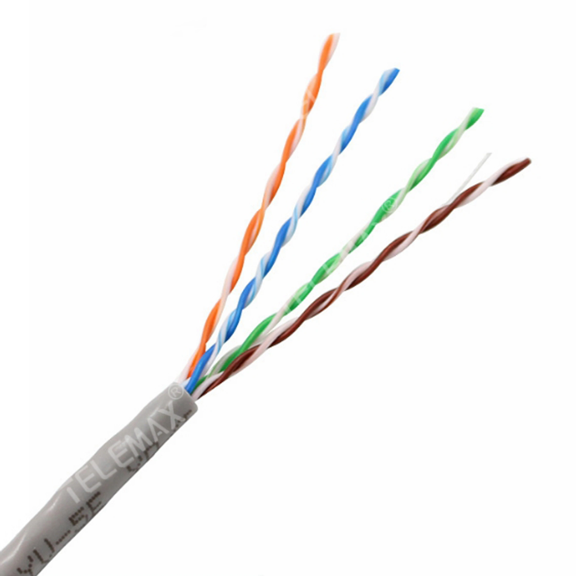 Cat 6un câble réseau UTP 23AWG BC 0.57mm de PVC test Fluke