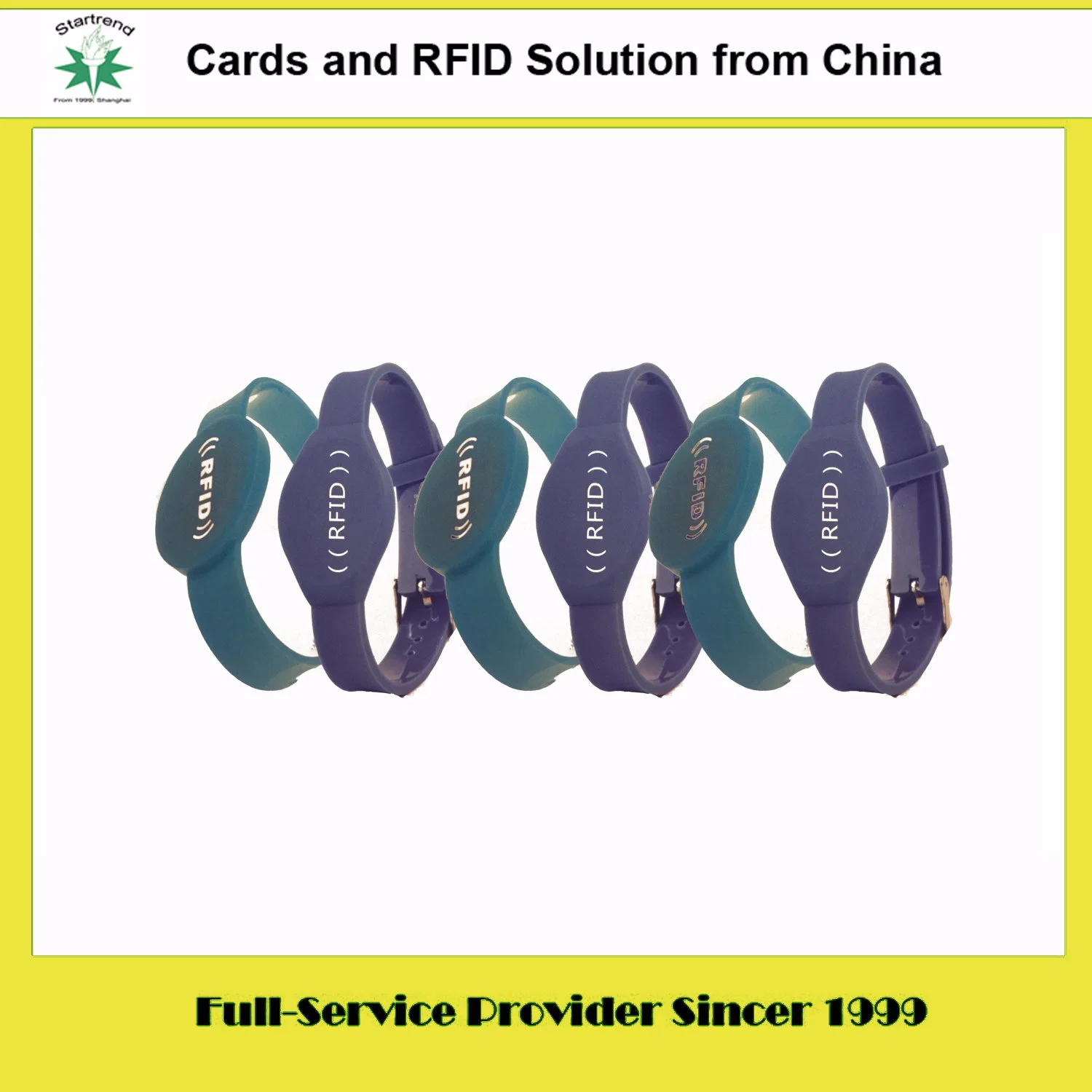 125kHz/13.56MHz RFID PVC/Silicone Wristband Used for Access Control (PVC-04)