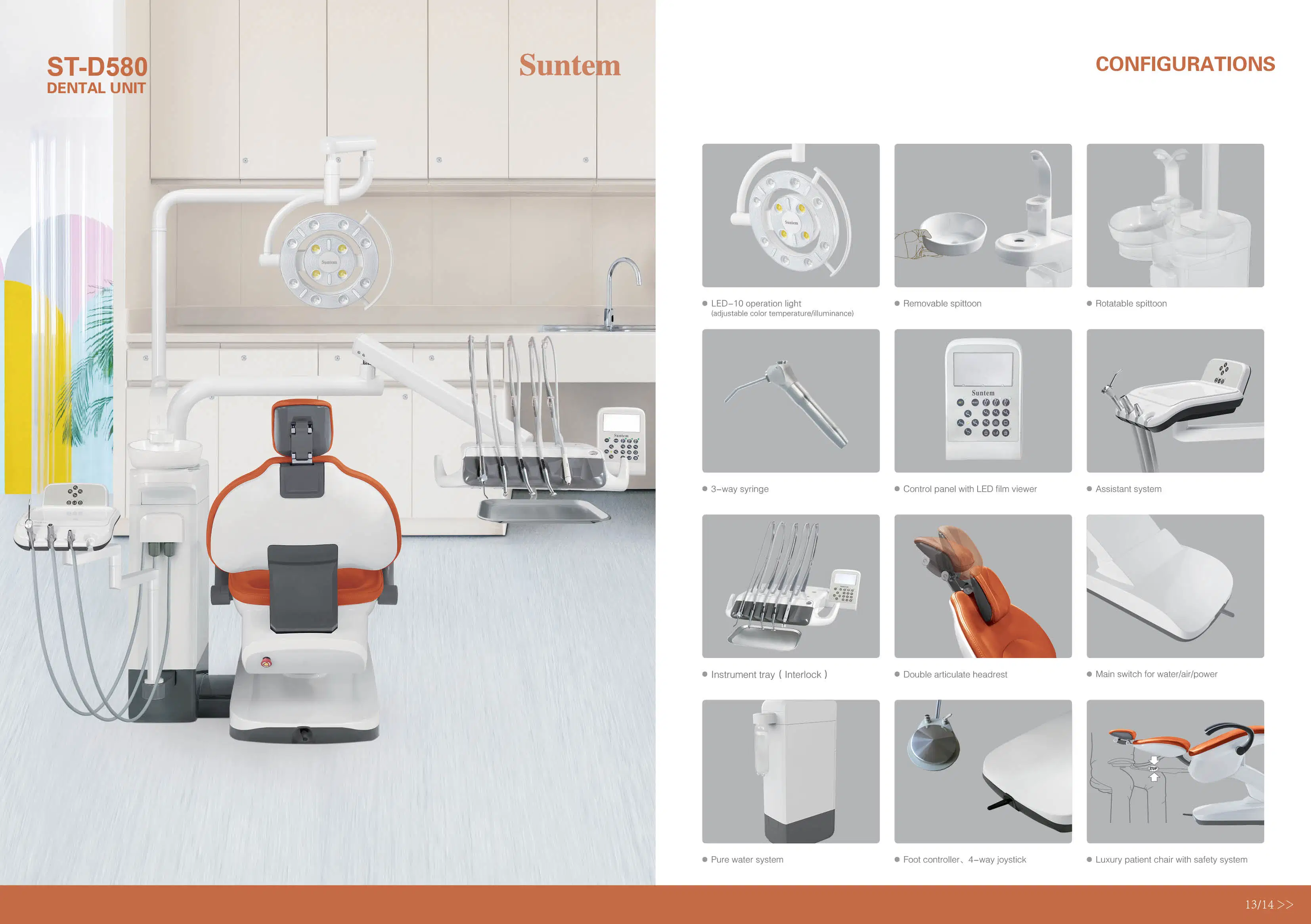 Medical Instrument with Luxury Patient Chair Suntem St-D580